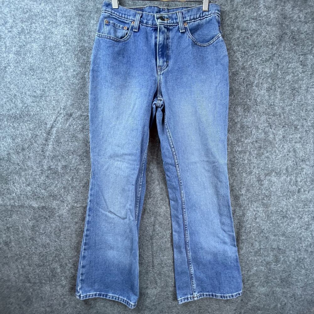Vintage Jordache Ankle Jeans Womens 10 Blue Denim Cotton Boot Cut‎ Leg 5 Pockets